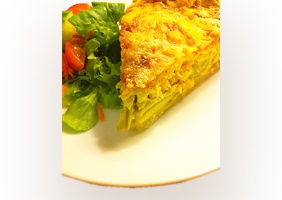 Smoked Salmon, Roast Fennel & Gruyere Tart